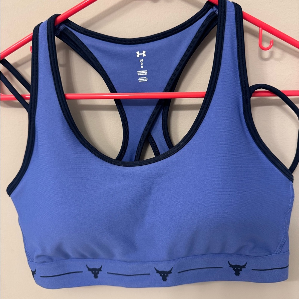 LG Blue Sports Bra with Racerback Design
